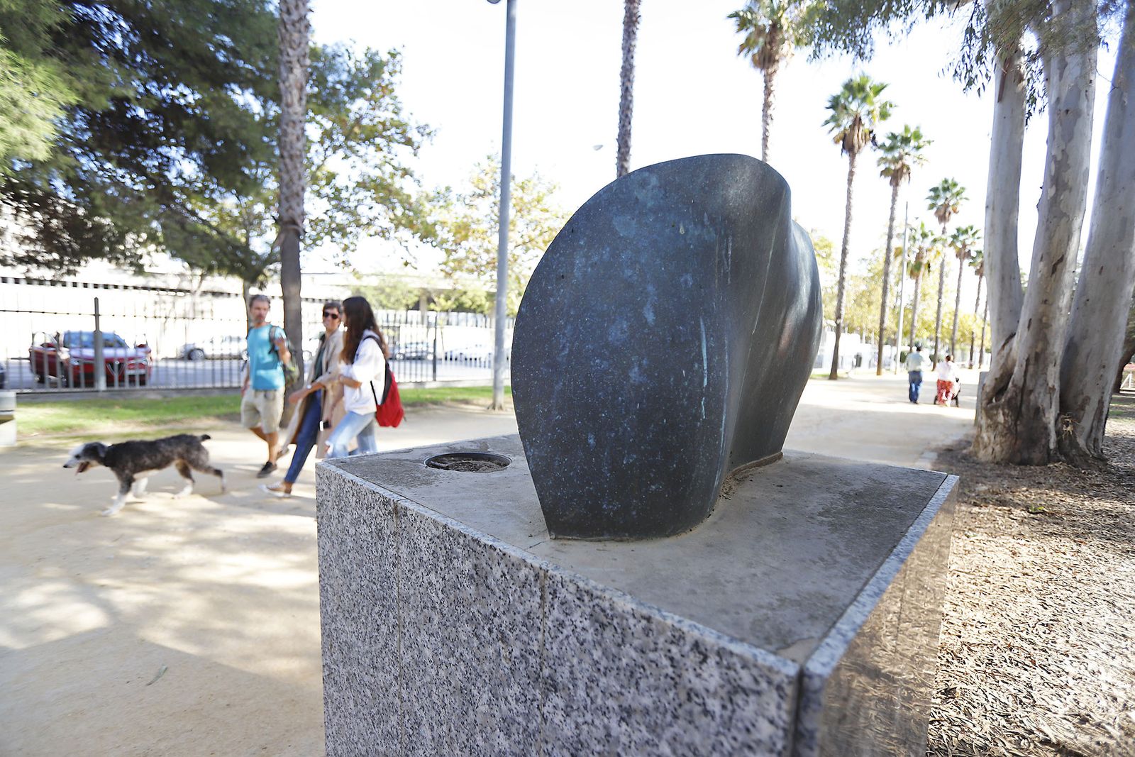Imágenes del actual estado de las esculturas del museo al aire libre de Huelva