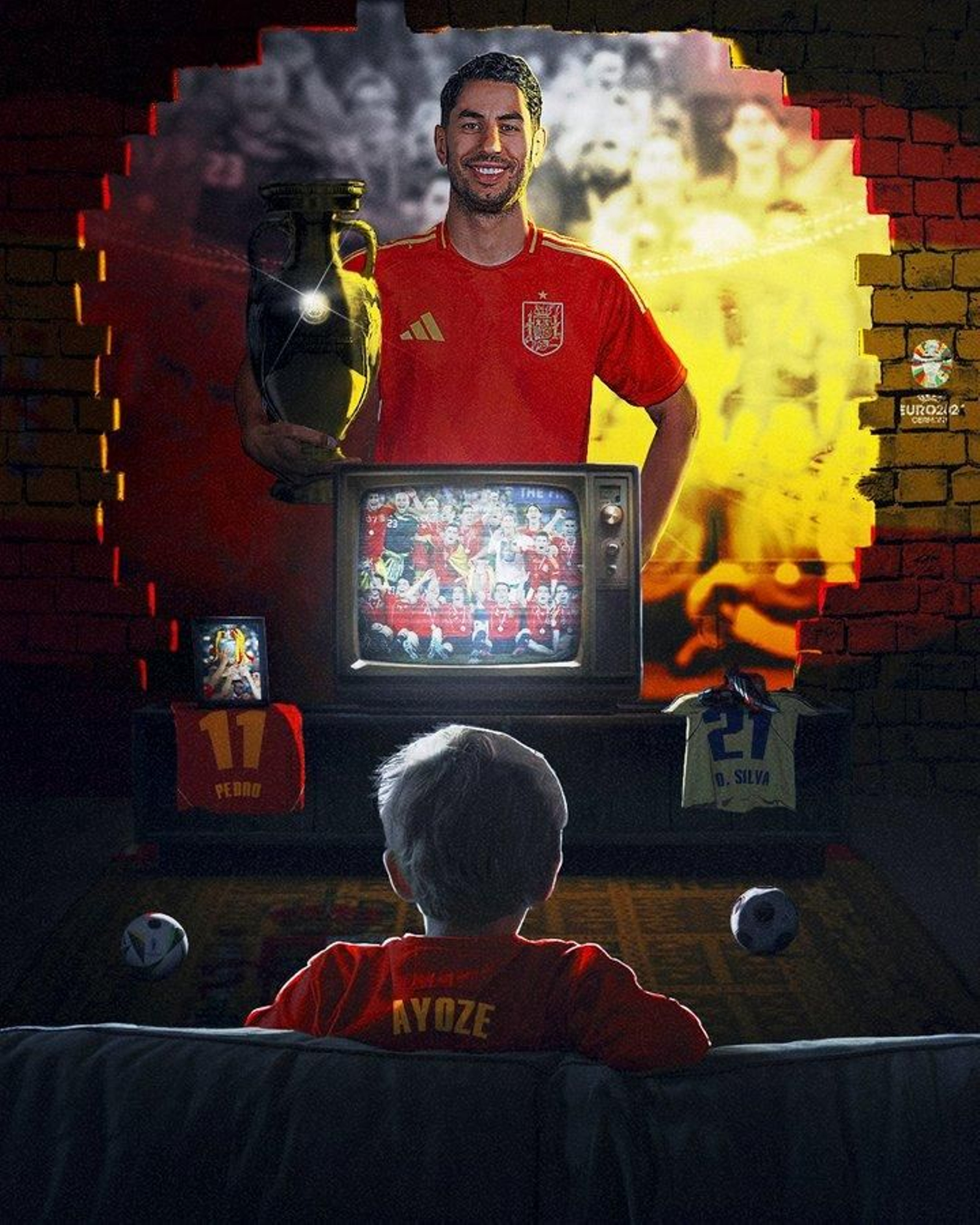 Ayoze conquista la Eurocopa con españa.