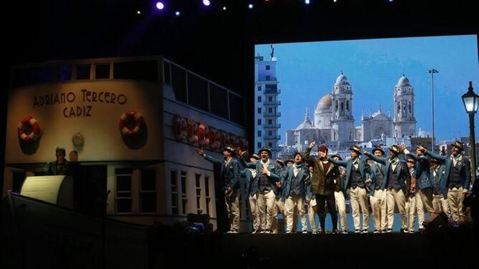 Un momento del pregón de Pedro de Los Majaras, en 2017