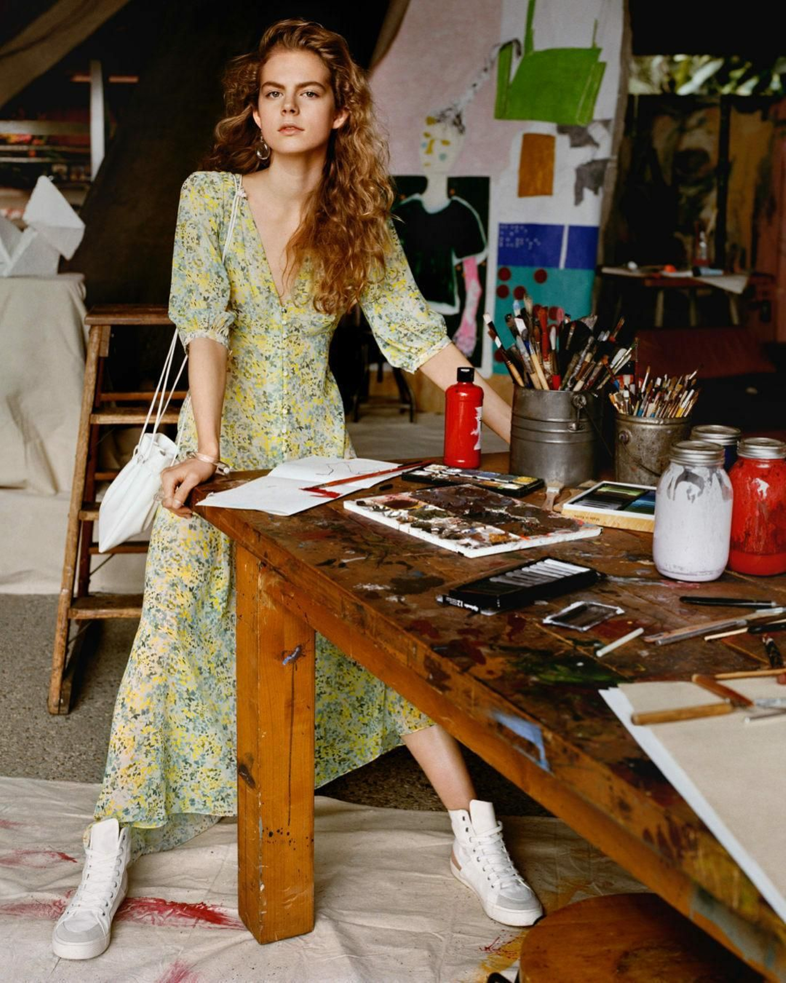 Vestido midi de Mango de su nueva campaña, 'New Voices'.