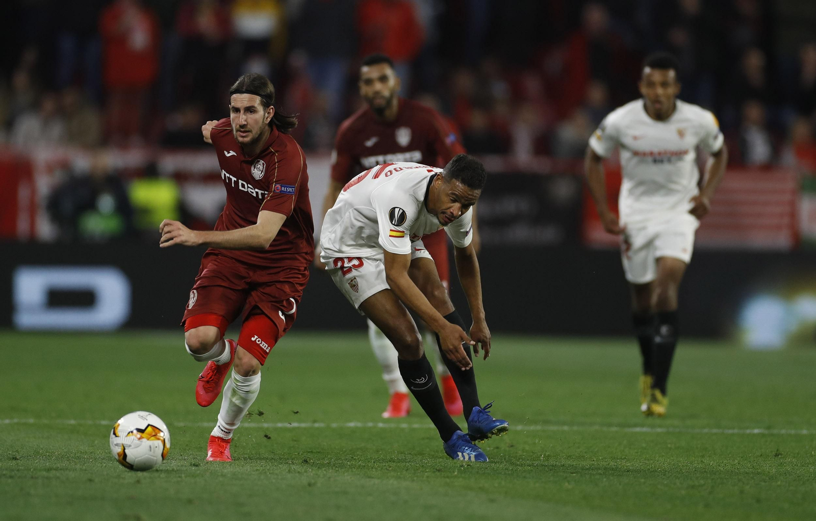 Las imágenes del Sevilla FC- CFR Cluj