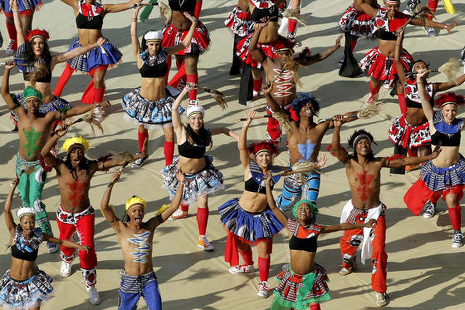 Una fiesta de música y color abre oficialmente el Mundial de Sudáfrica 2010.

Foto: Efe