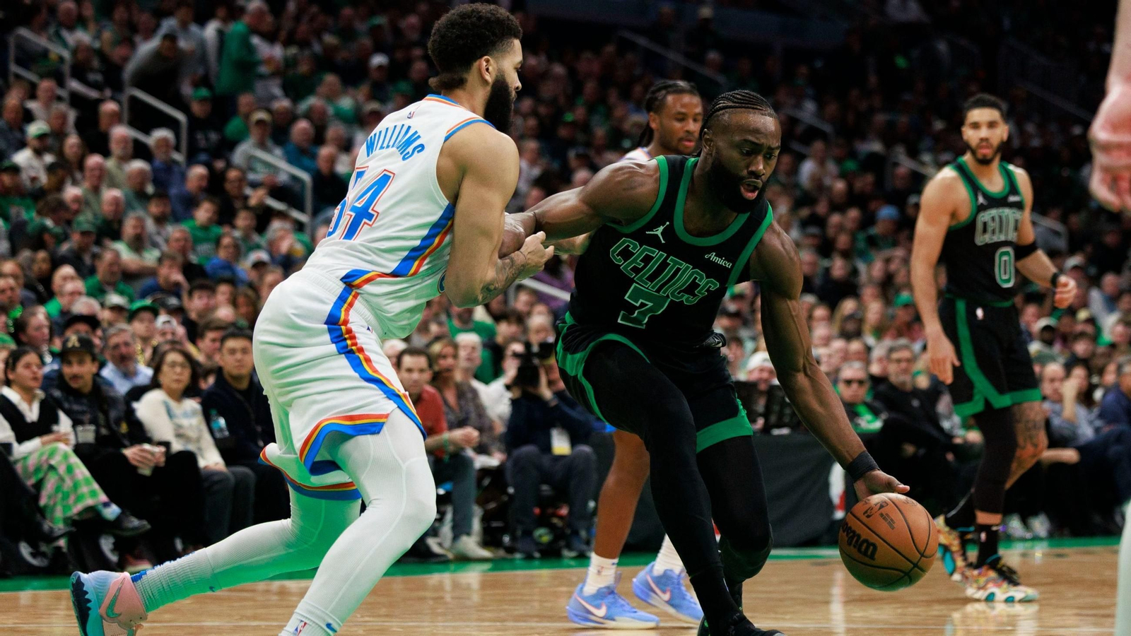 Jaylen Brown durante un encuentro