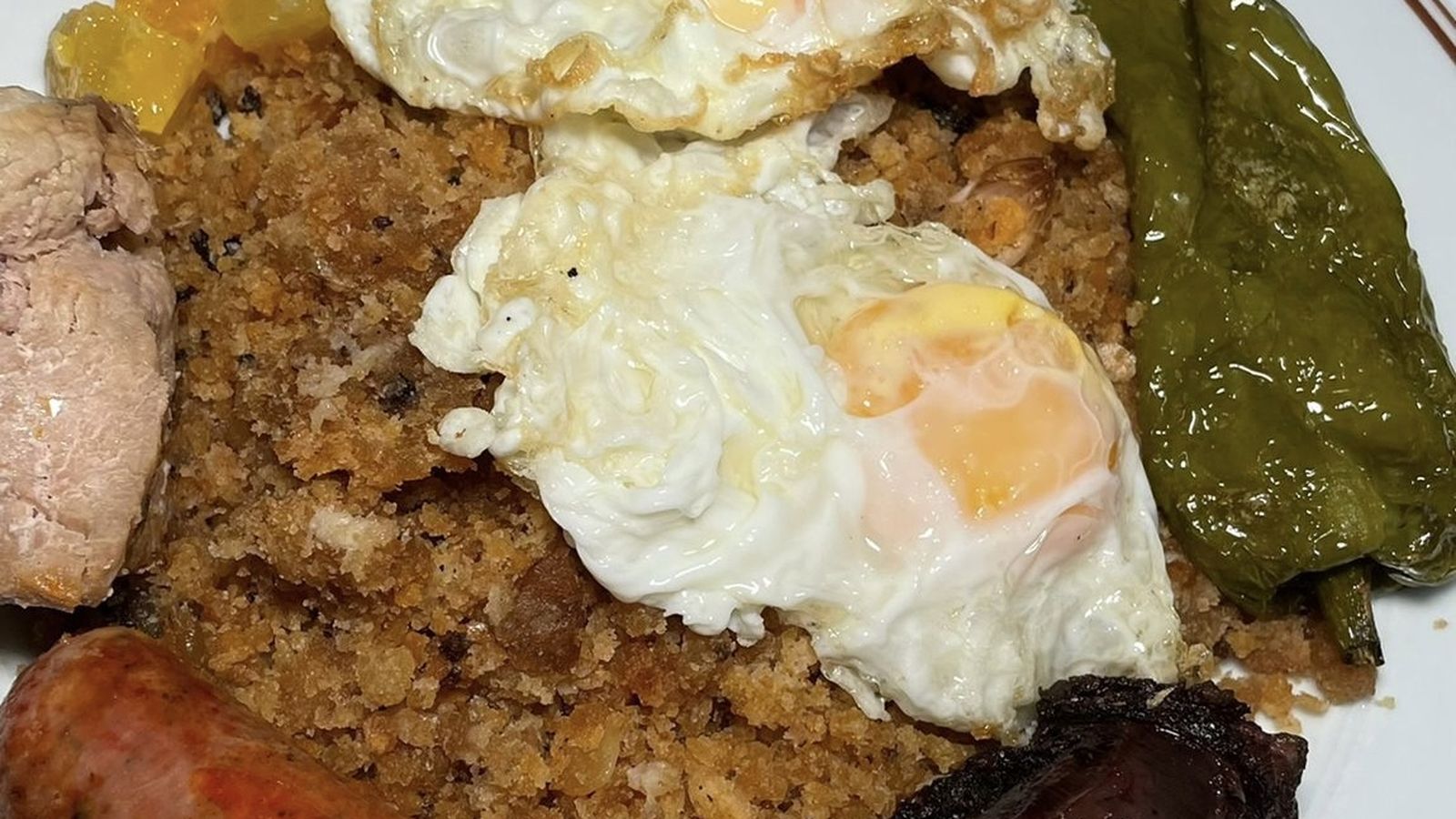Plato de migas de la Venta de Alfarnate