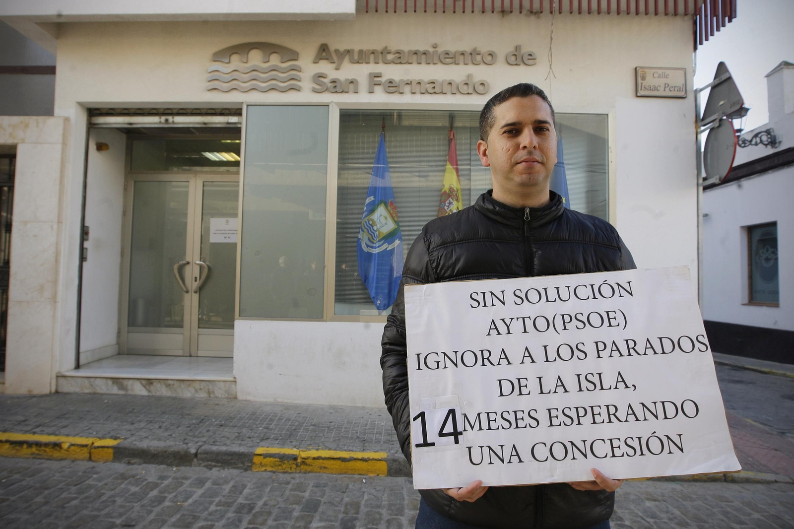 Óscar Aragón, ayer, a las puertas de Alcaldía.