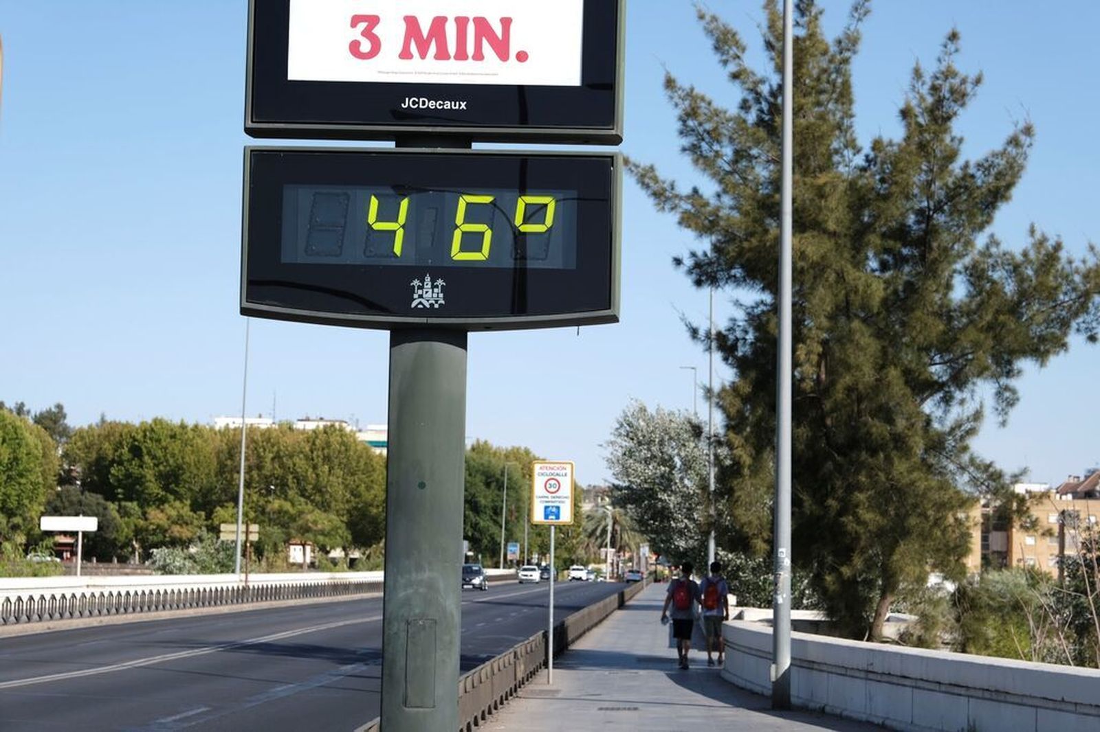 Un termómetro urbano en Córdoba.