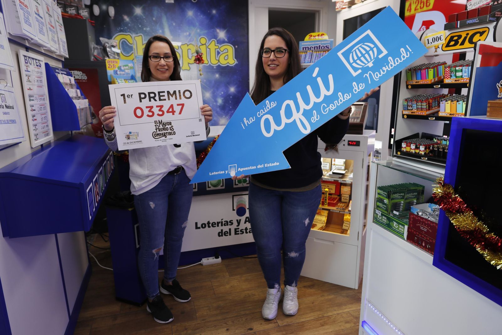 La empleadas de la administración de Amor de Dios.