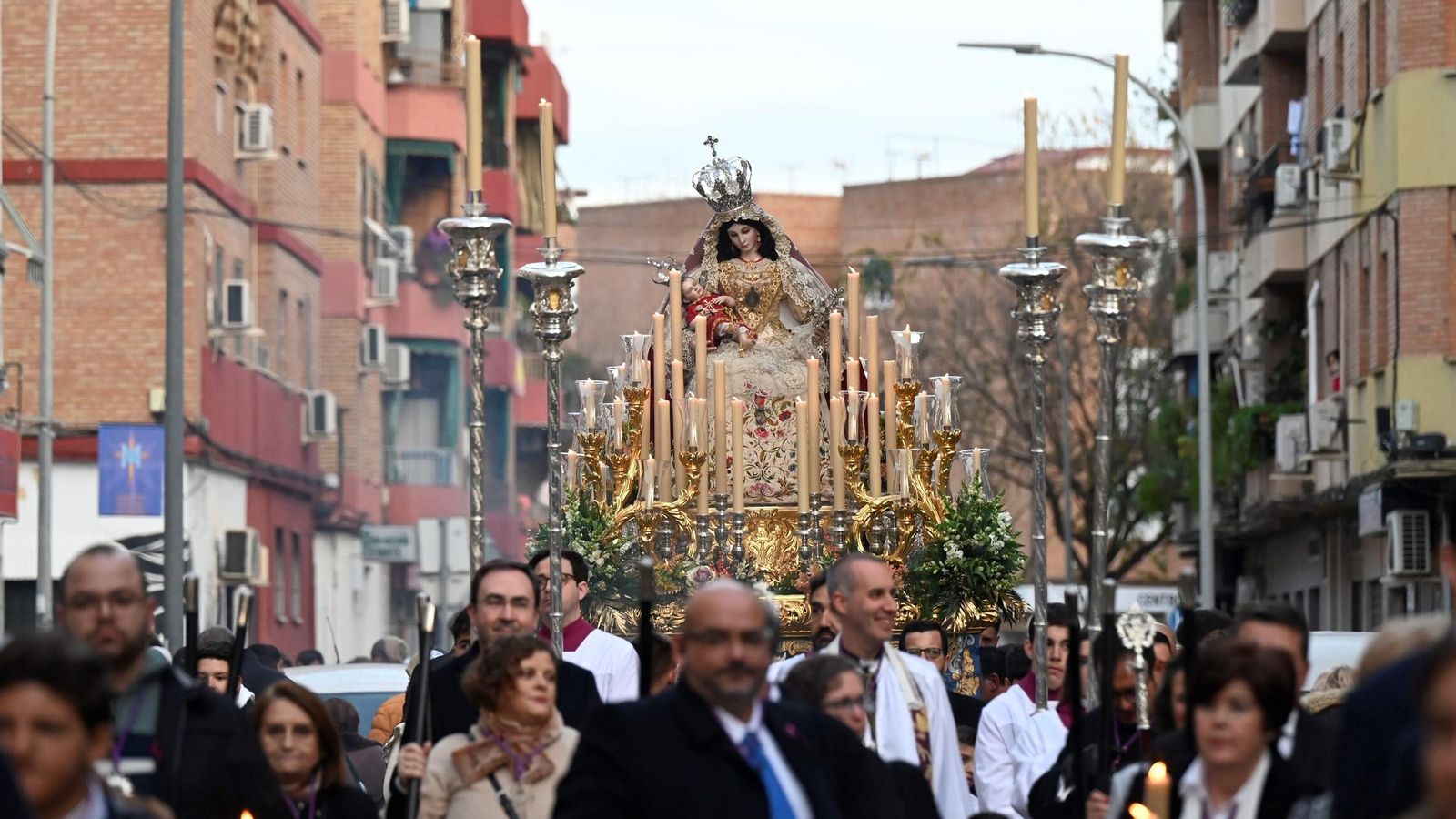 La Virgen de Belén, durante su salida procesional del año pasado.