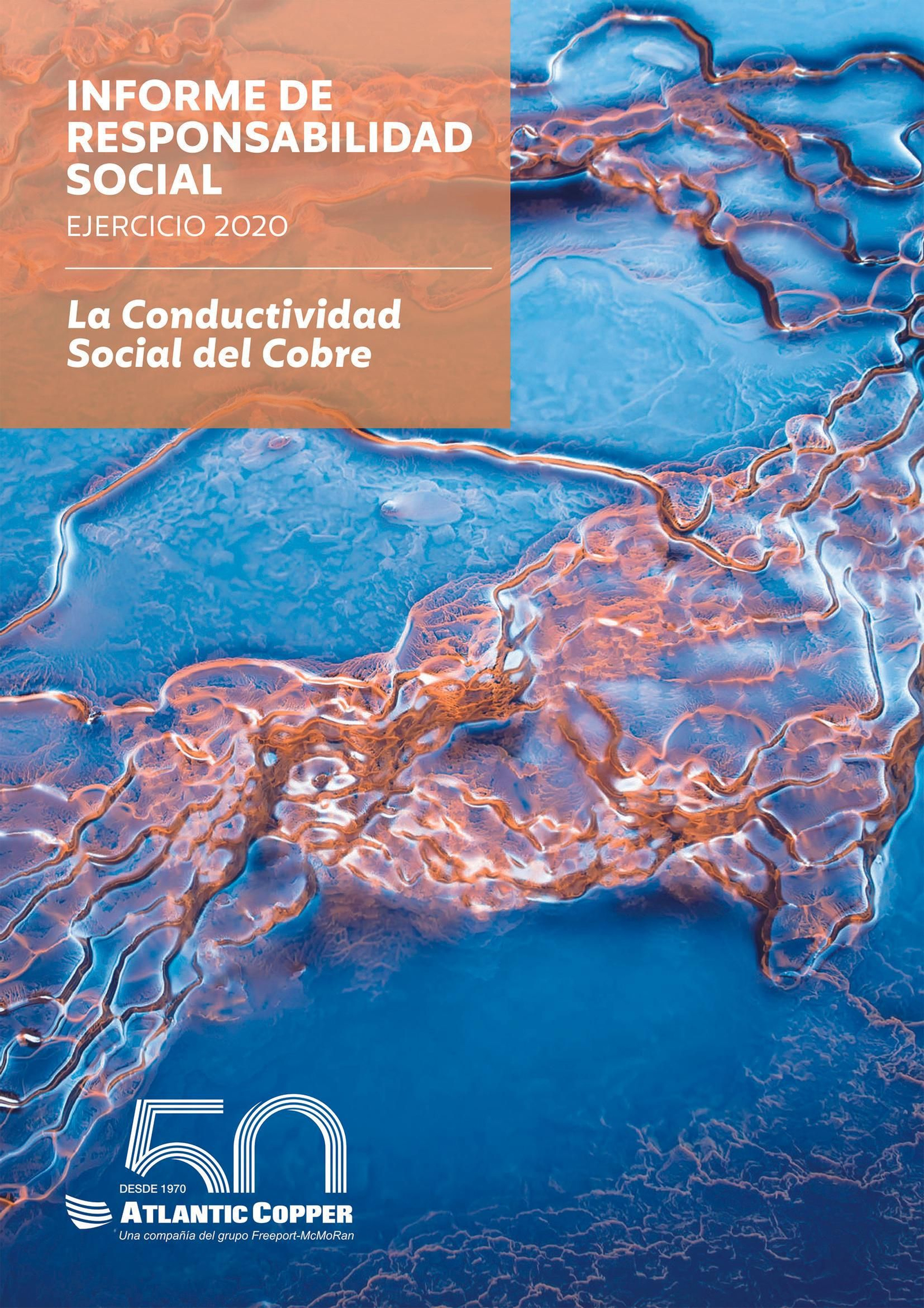 Portada del Informe de Responsabilidad Social de Atlantic Copper.
