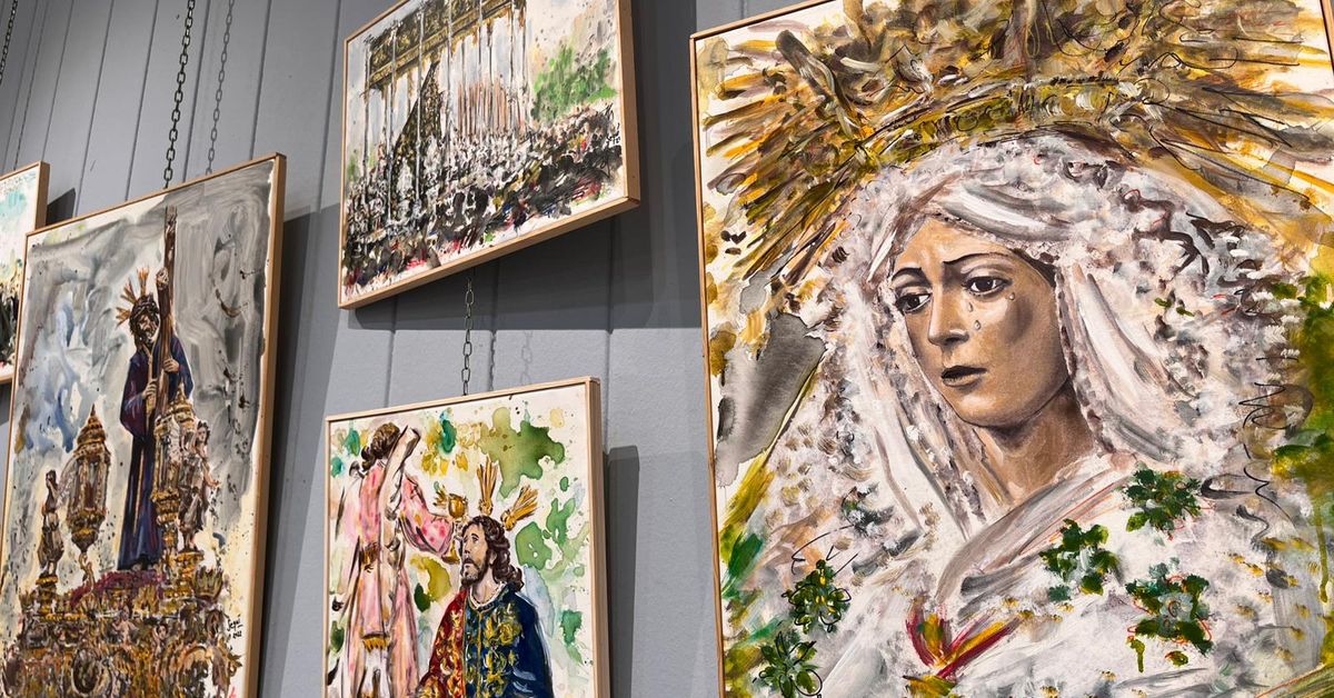 Exposición pictórica en el Mercantil a beneficio de la obra social de la Soledad de San Lorenzo