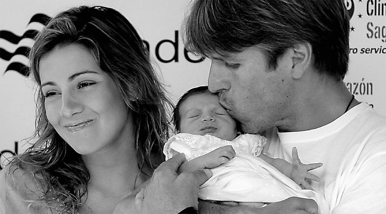 Virginia Troconis y Manuel Díaz con el pequeño Manuel, nacido en 2007