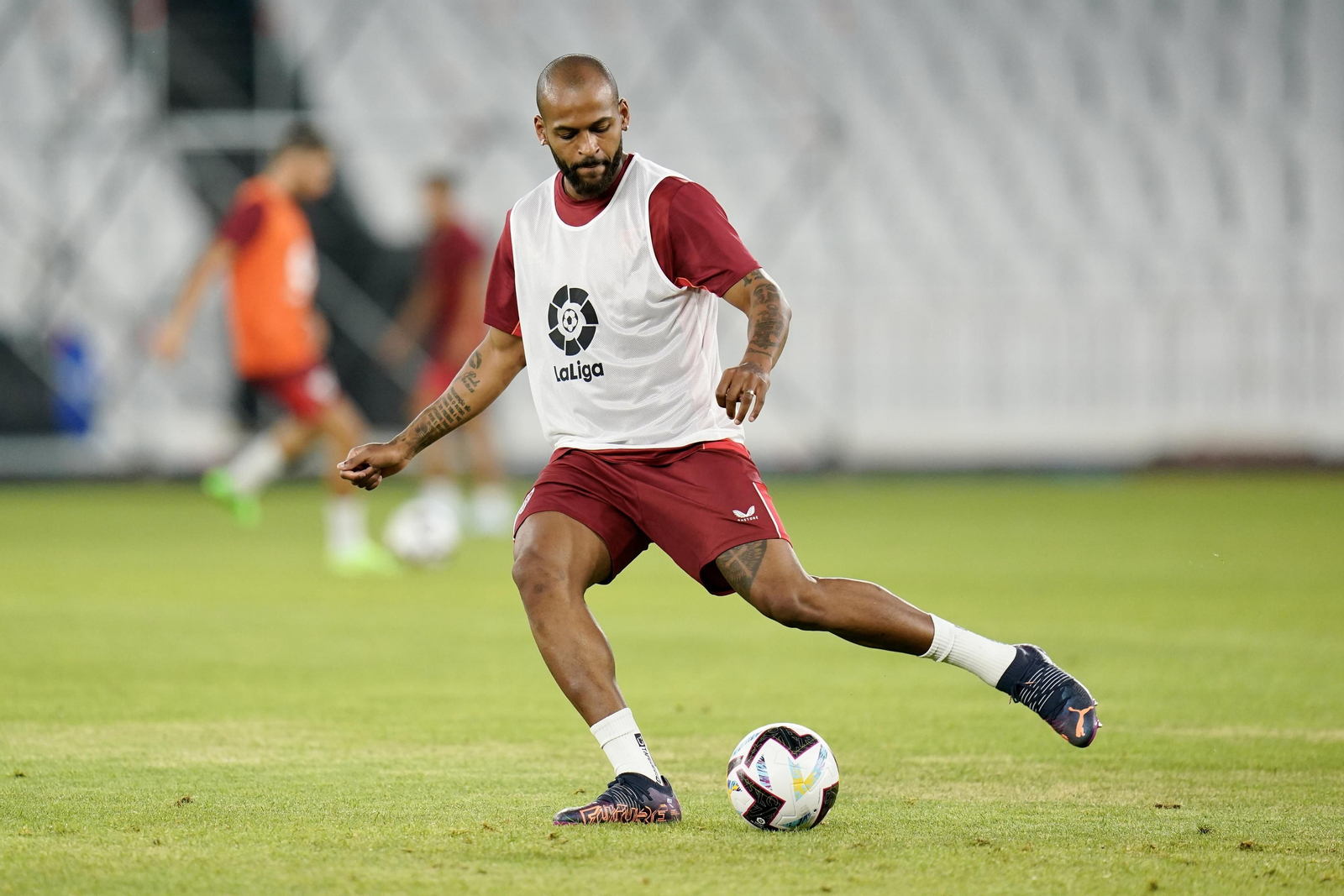 Marcao, en un entrenamiento con el Sevilla en pretemporada.