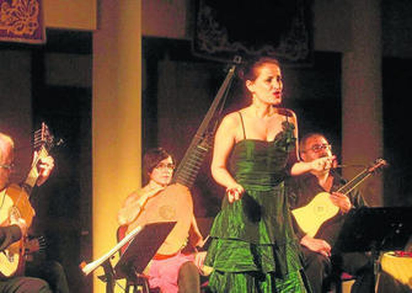 La soprano Mariví Blasco durante su actuación con Armoniosi Concerti.