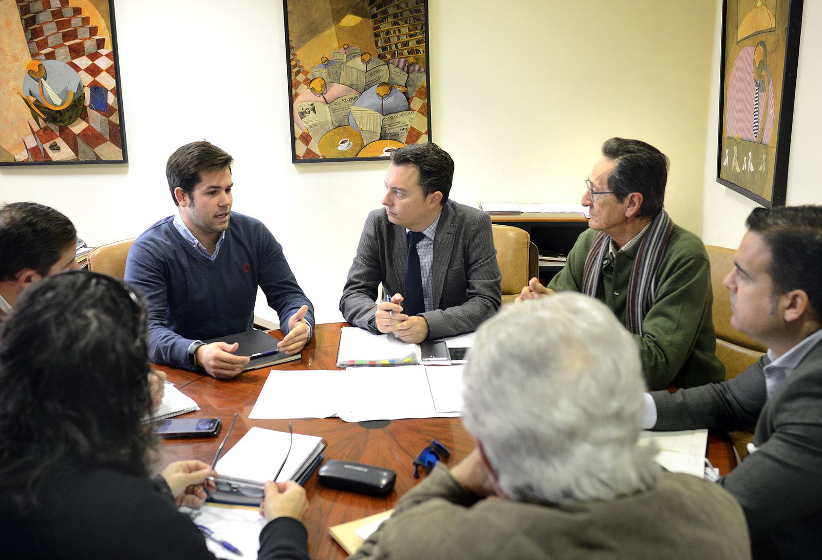 Un instante de la reunión del Consejo del Motor