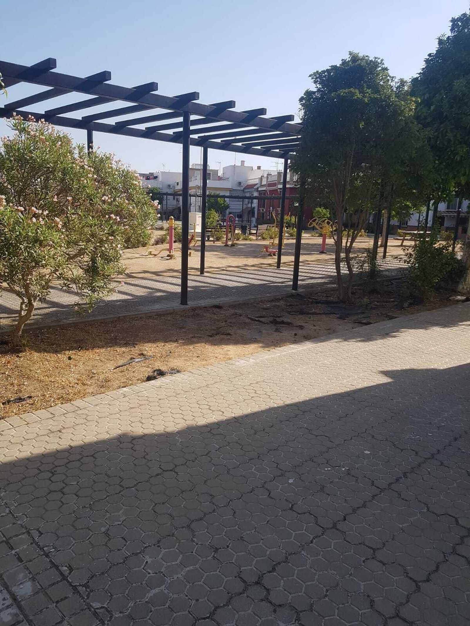 Una calle del barrio de la Uva, en Camas