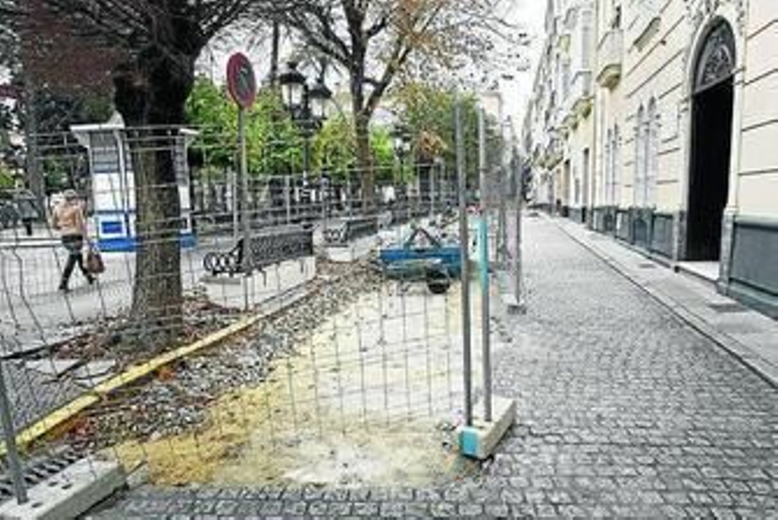 Obras en la plaza de Candelaria.
