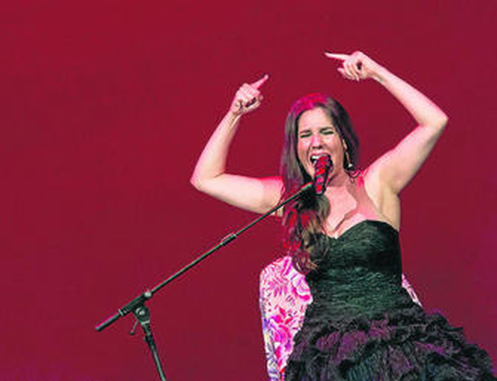 Diana Navarro, durante un concierto celebrado recientemente en el teatro Cervantes de Málaga.