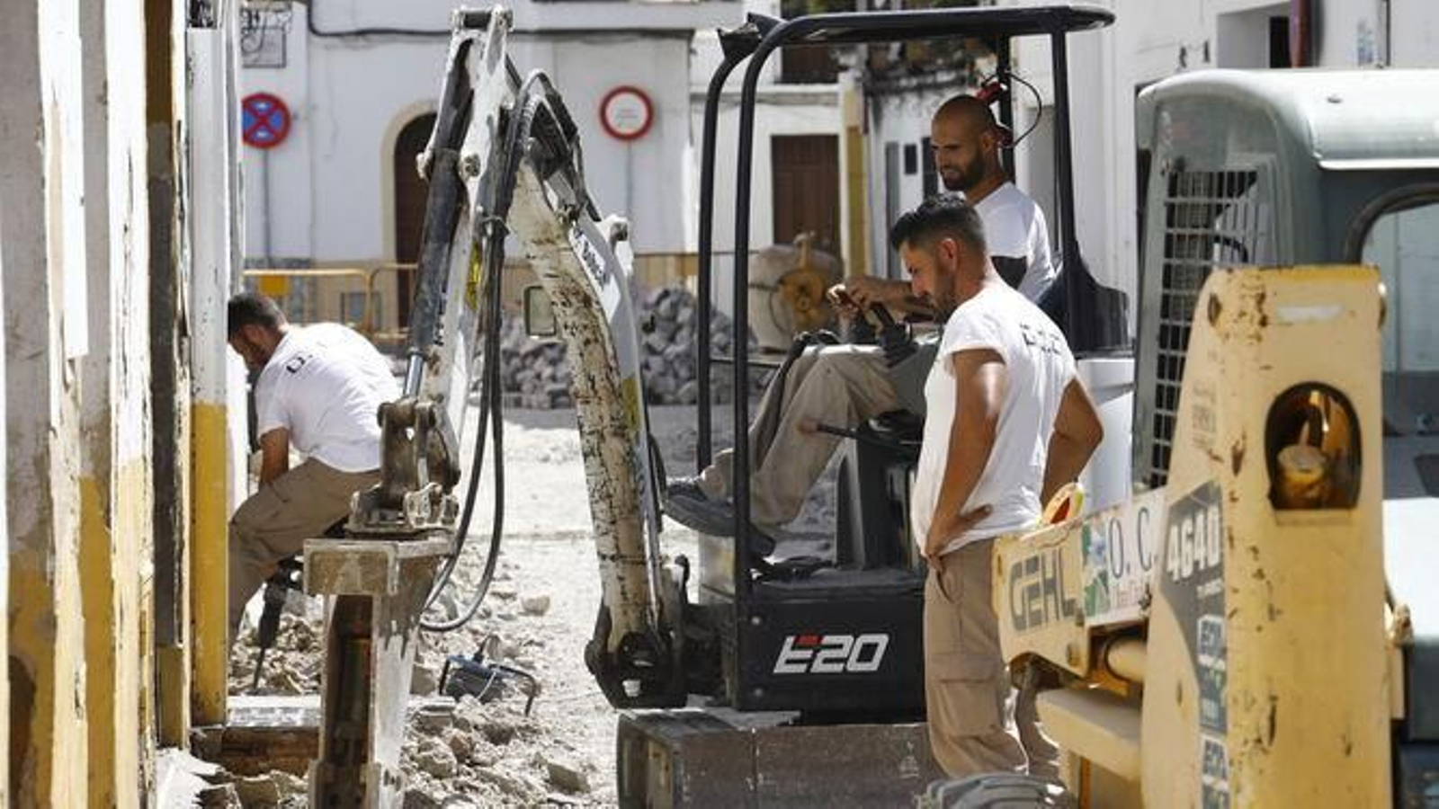 Trabajadores en una obra en Córdoba.