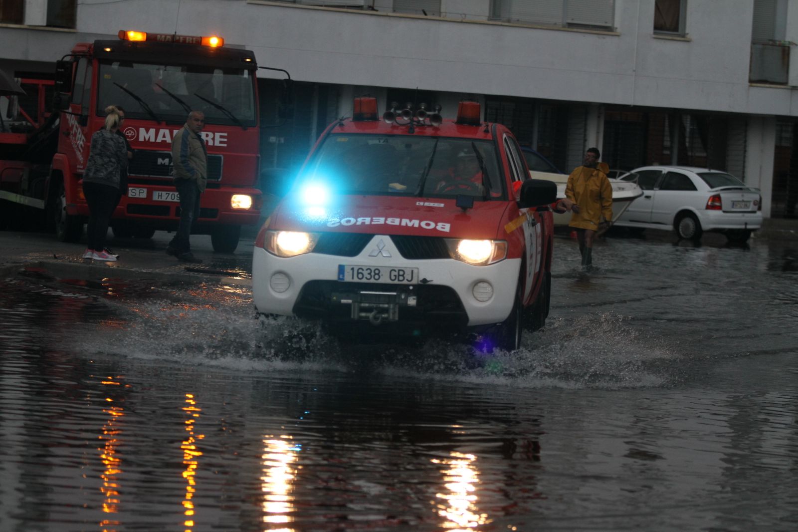 Imágenes de las consecuencias de las lluvias en Punta Umbría