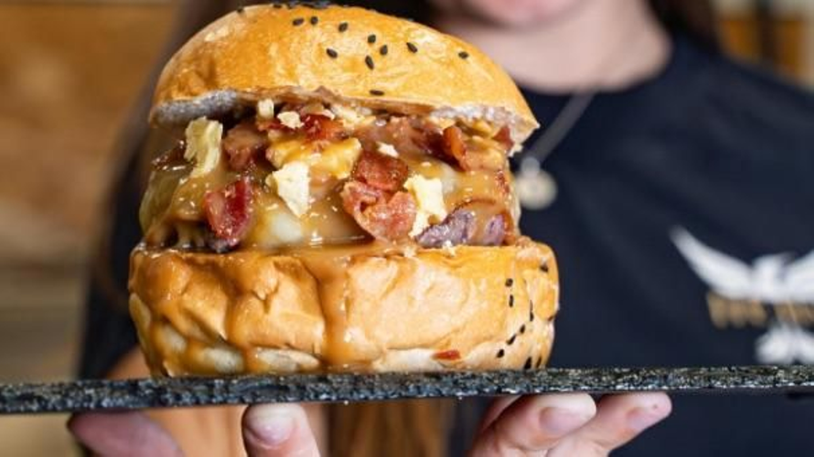 Una de las hamburguesas participantes en The Burgers Cup