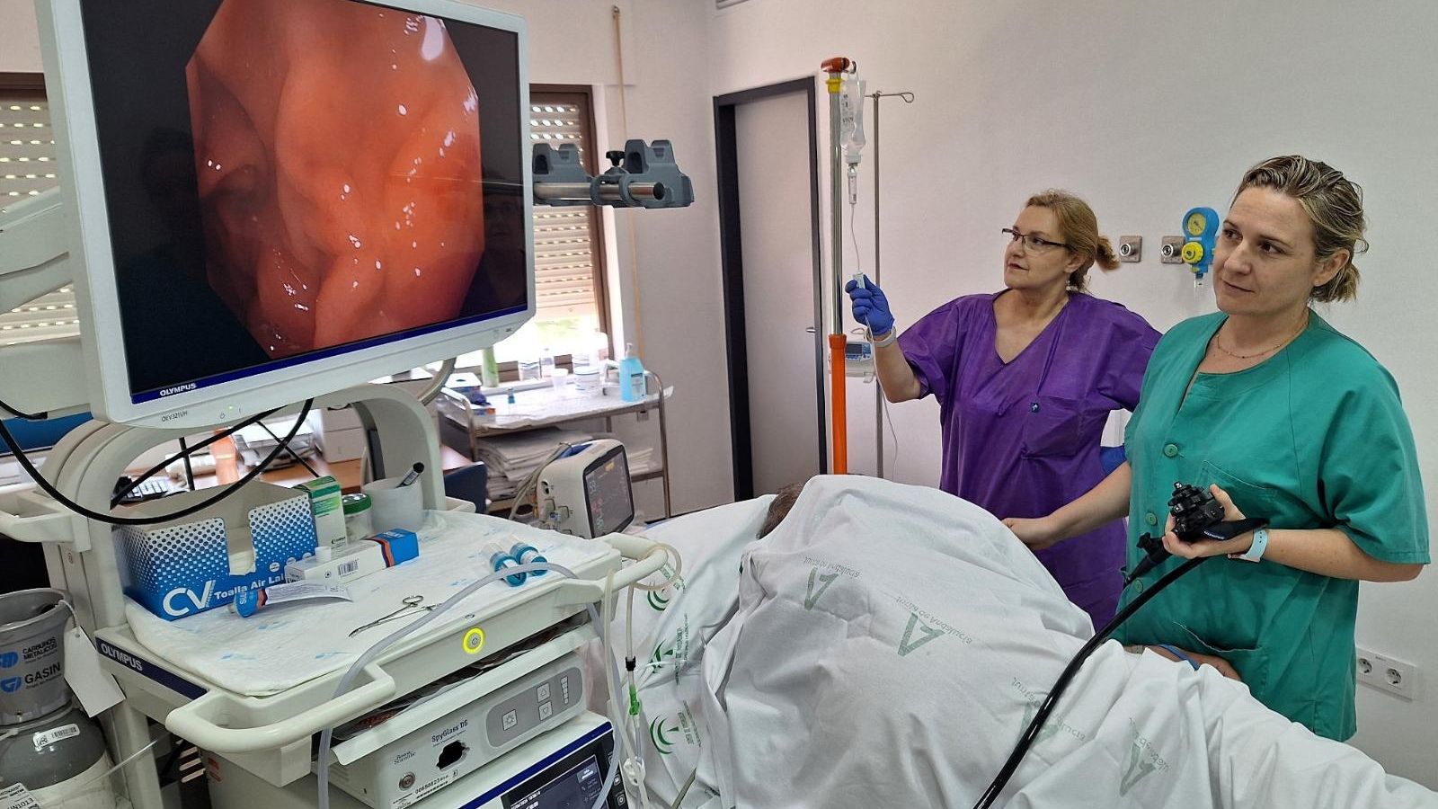 Profesionales sanitarias en la Unidad de EII del hospital Infanta Elena. Profesionales sanitarias en la Unidad de EII del hospital Infanta Elena.