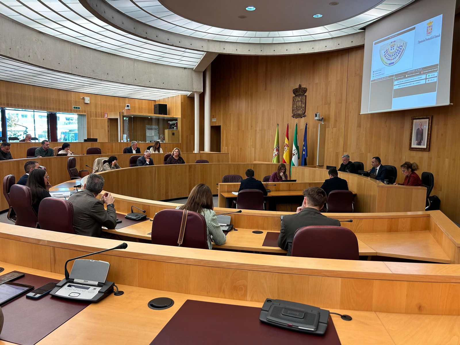 Un momento del pleno extraordinario celebrado esta mañana.
