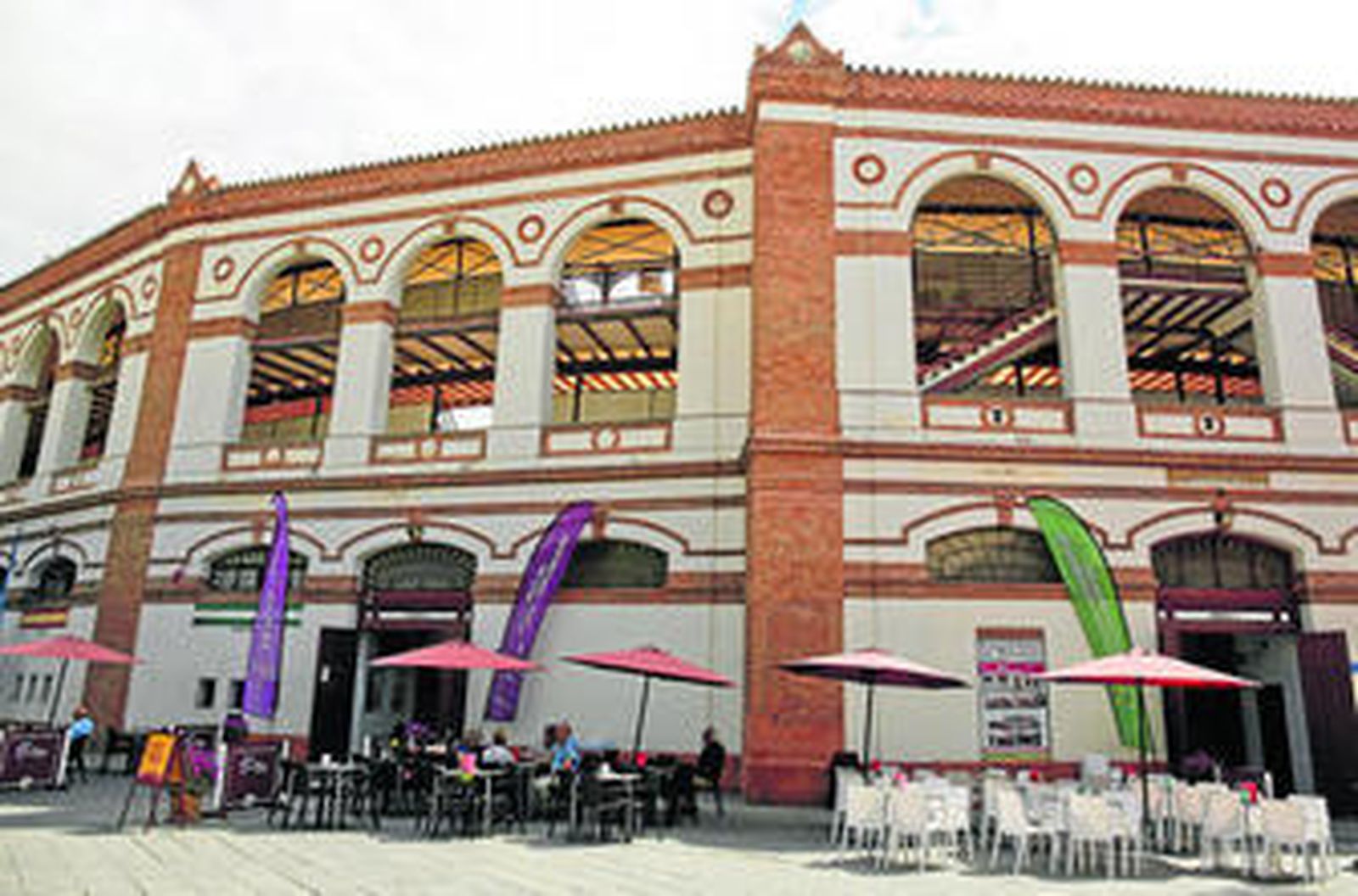 Terraza de la plaza de toros de La Malagueta.