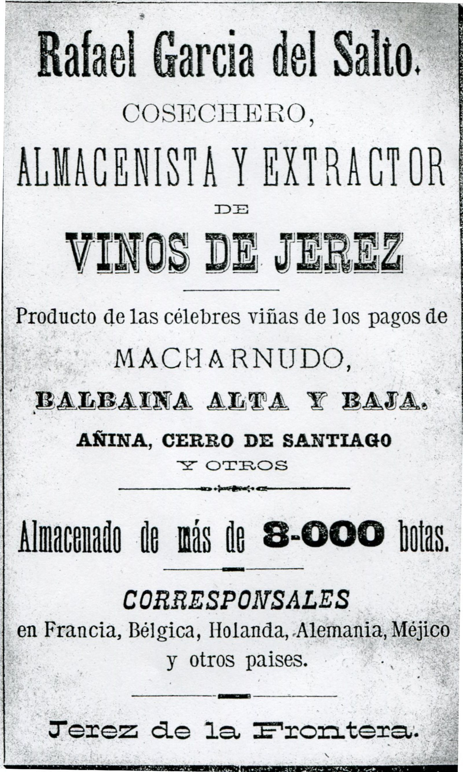 Anuncio de finales del XIX.