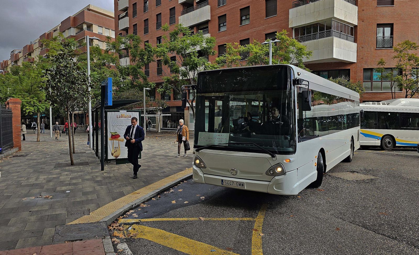 Fotos de la huelga de autobuses en Algeciras