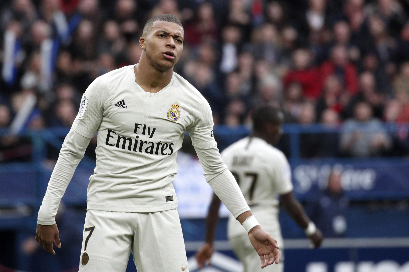 Mbappe, con la camisola del Madrid