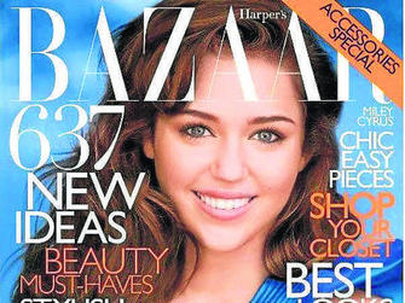 Miley Cyrus portada de la glamourosa 'Harper's Bazaar'
