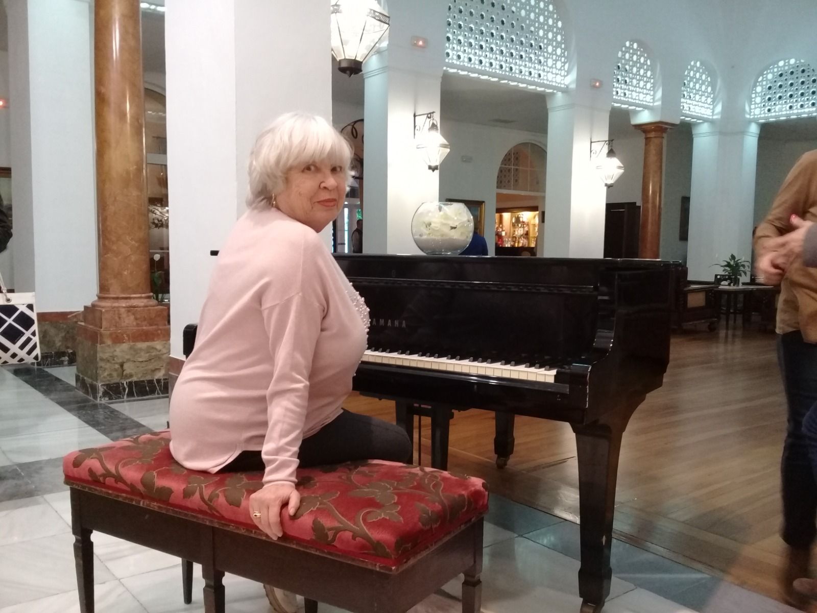 Aída Power en el Hotel Reina Cristina de Algeciras.