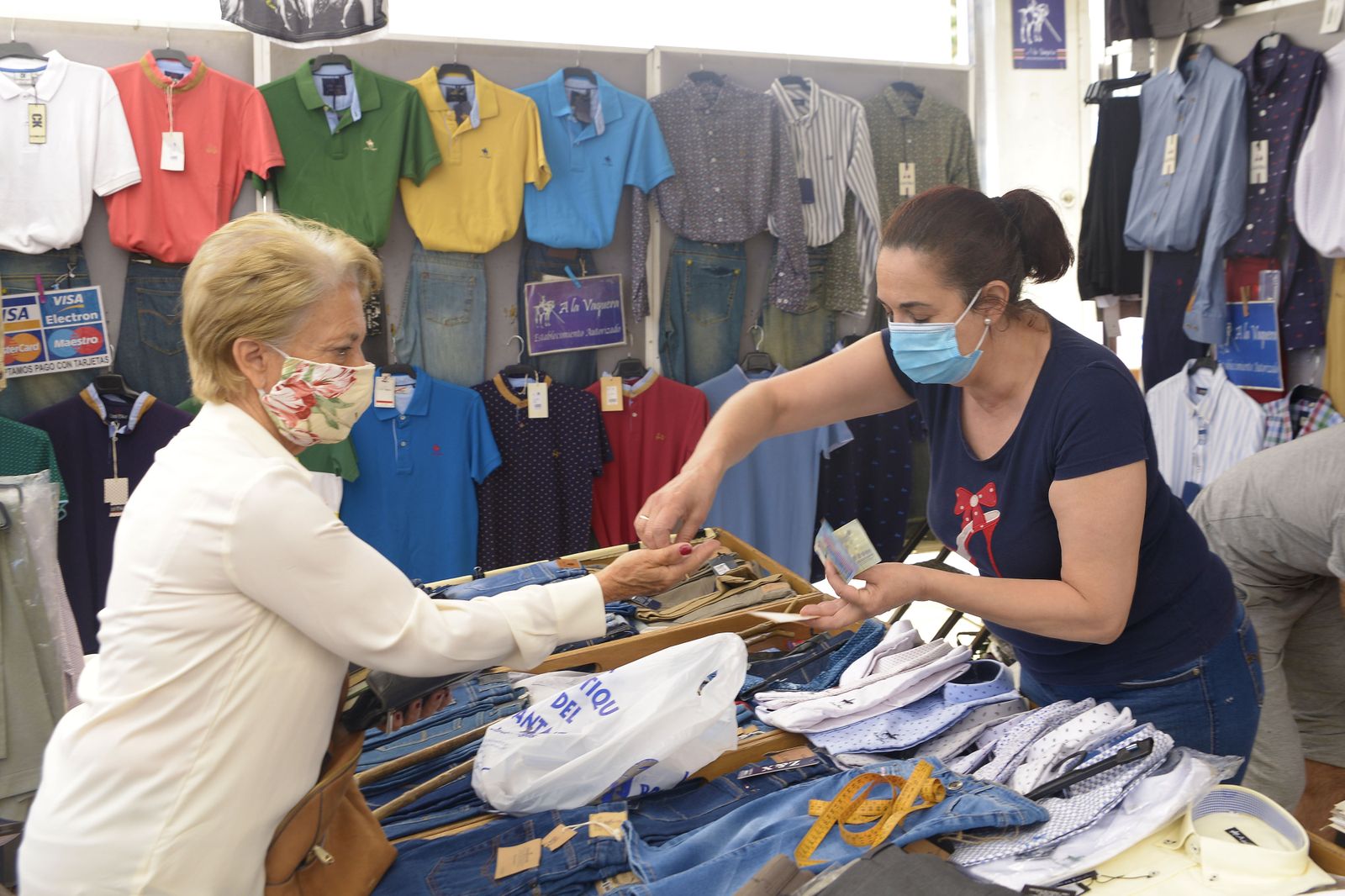 El mercadillo de Algeciras, esta mañana.