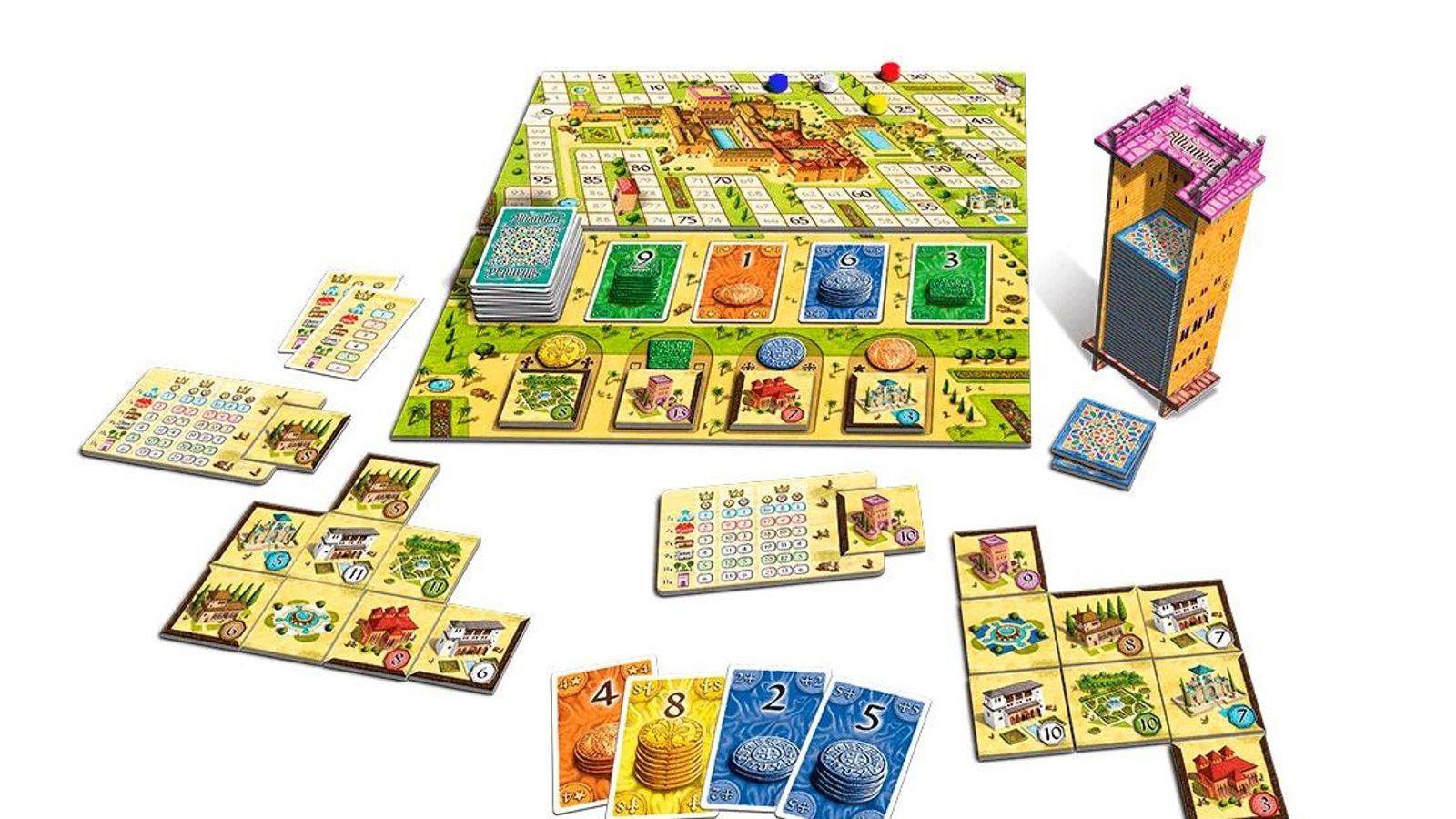 Tablero y cartas que componen el juego. Tablero y cartas que componen el juego.