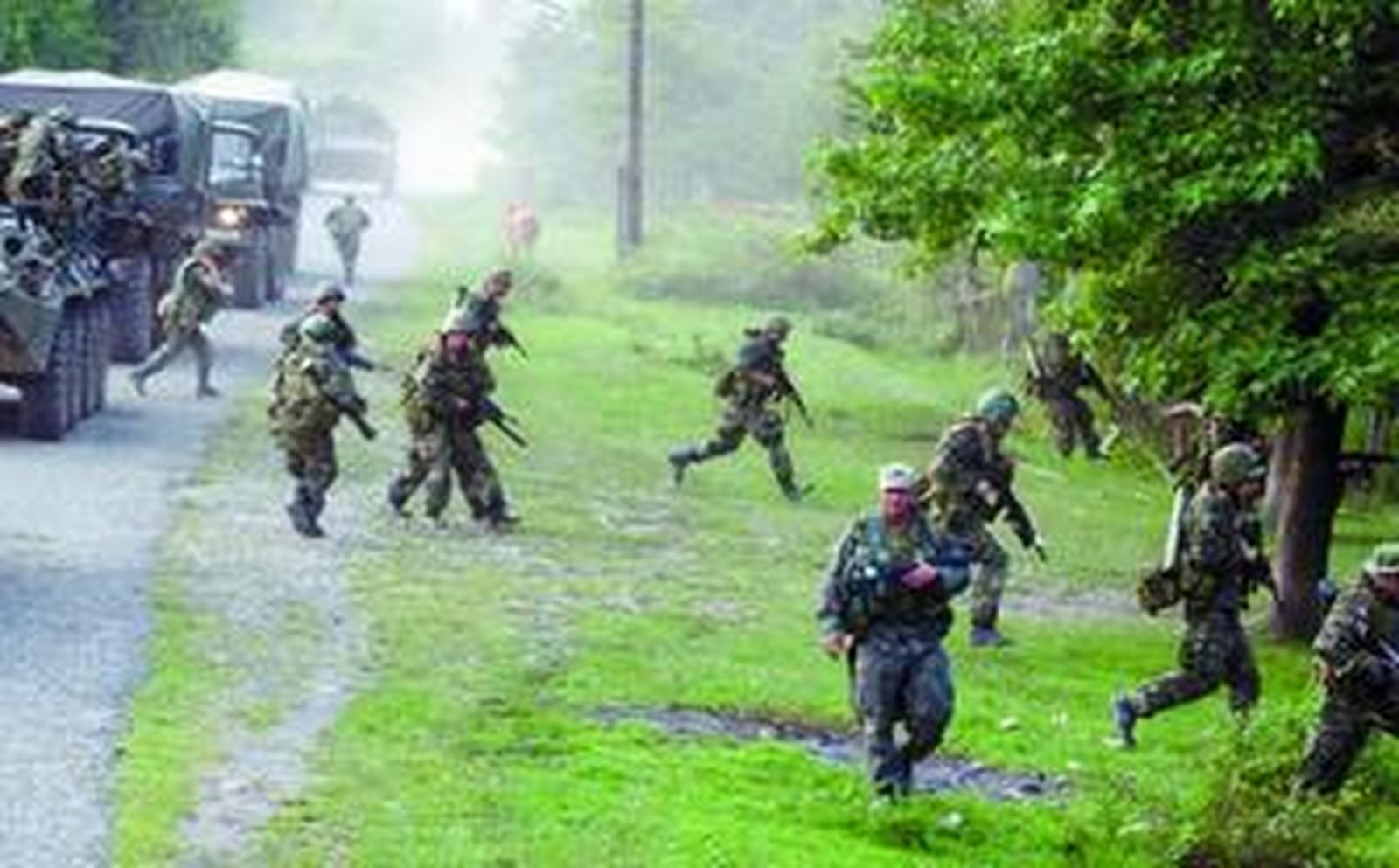 Las tropas rusas llegan a Khurcha, una provincia de la región separatista de Abjasia.