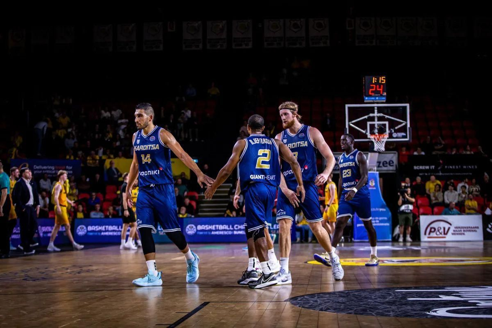 Algunos jugadores, la pasada semana en Oostende.