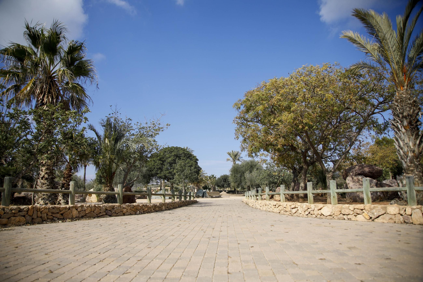 Imágenes de las obras en el parque del Boticario de Almería