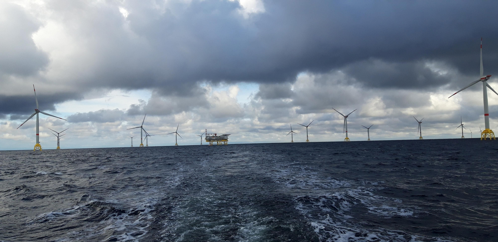 Imágenes del parque eólico marino de 'Wikinger'