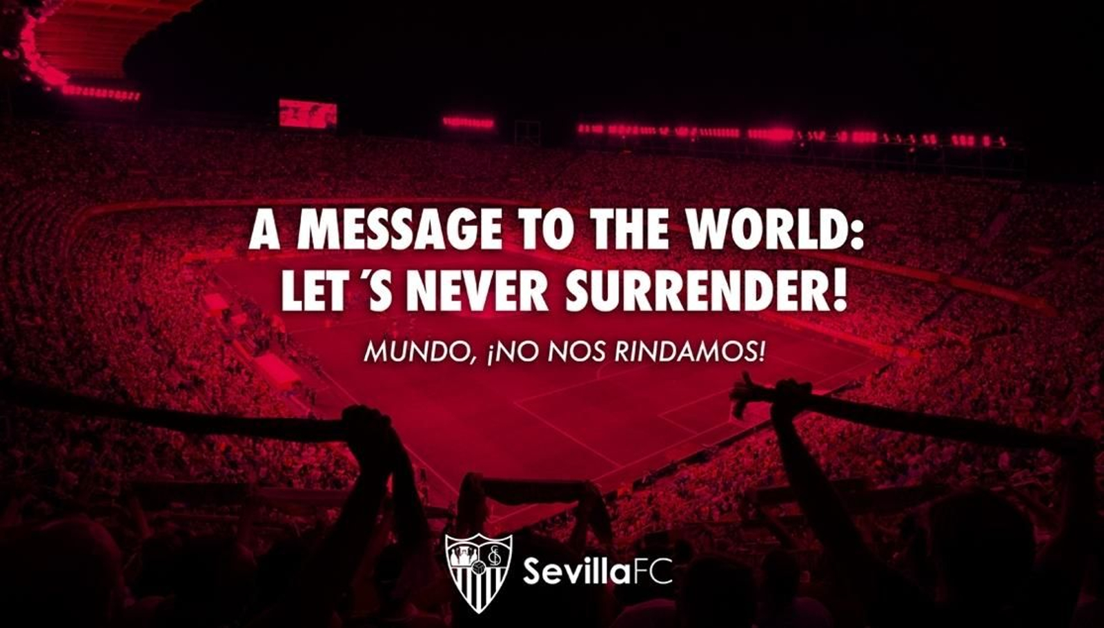 Un mensaje al mundo: ¡no nos rindamos!
