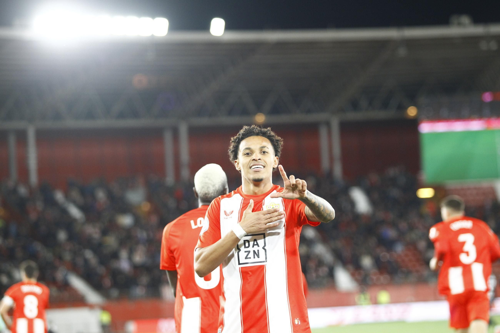 El partido U.D. Almería-C.D. Leganés de Copa del Rey, en imágenes