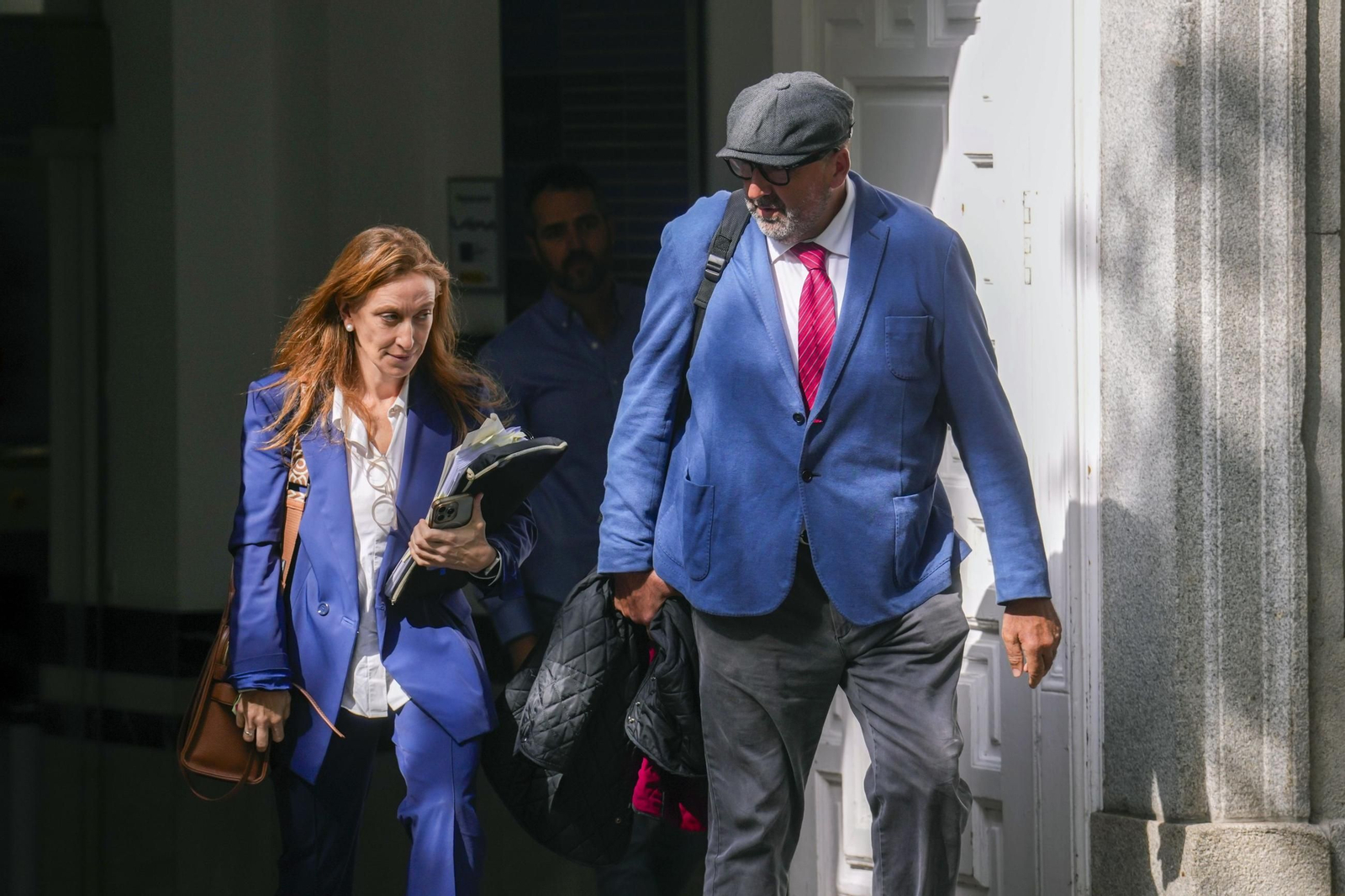 Koldo García, a la salida del Supremo tras mantenerlo en libertad el juez pese a negarse a declarar.