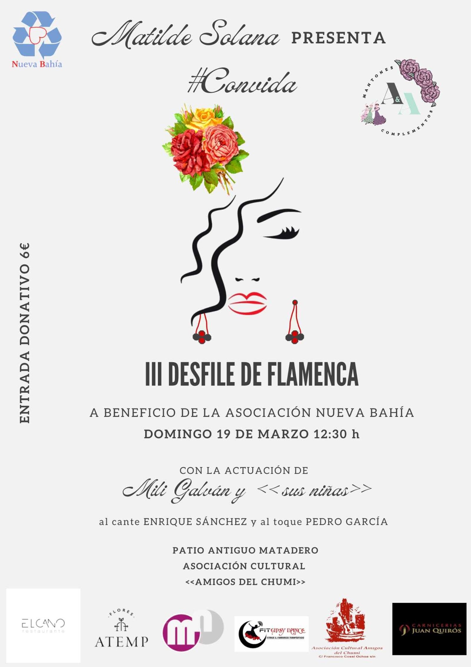 Este domingo, III Desfile de Flamenca a beneficio de Nueva Bahía.