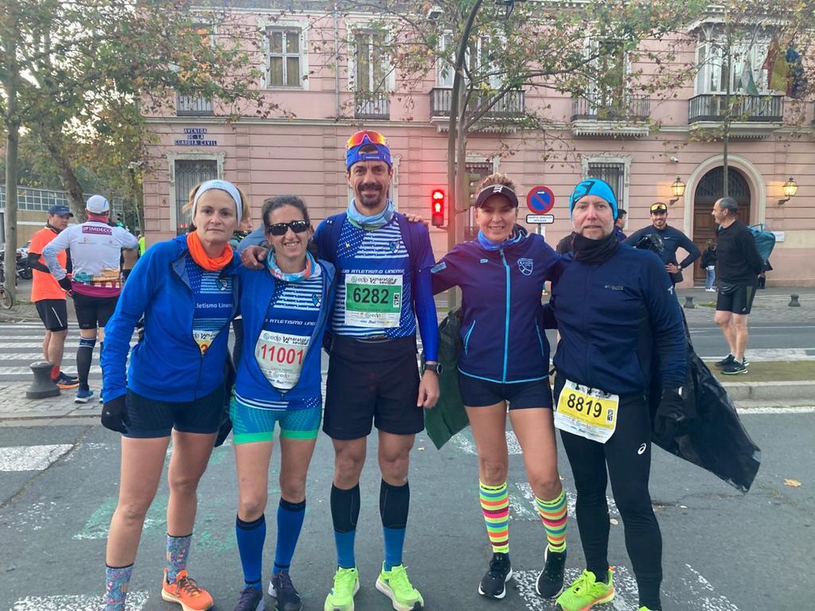 Algunos de los competidores del Club Atletismo Linense