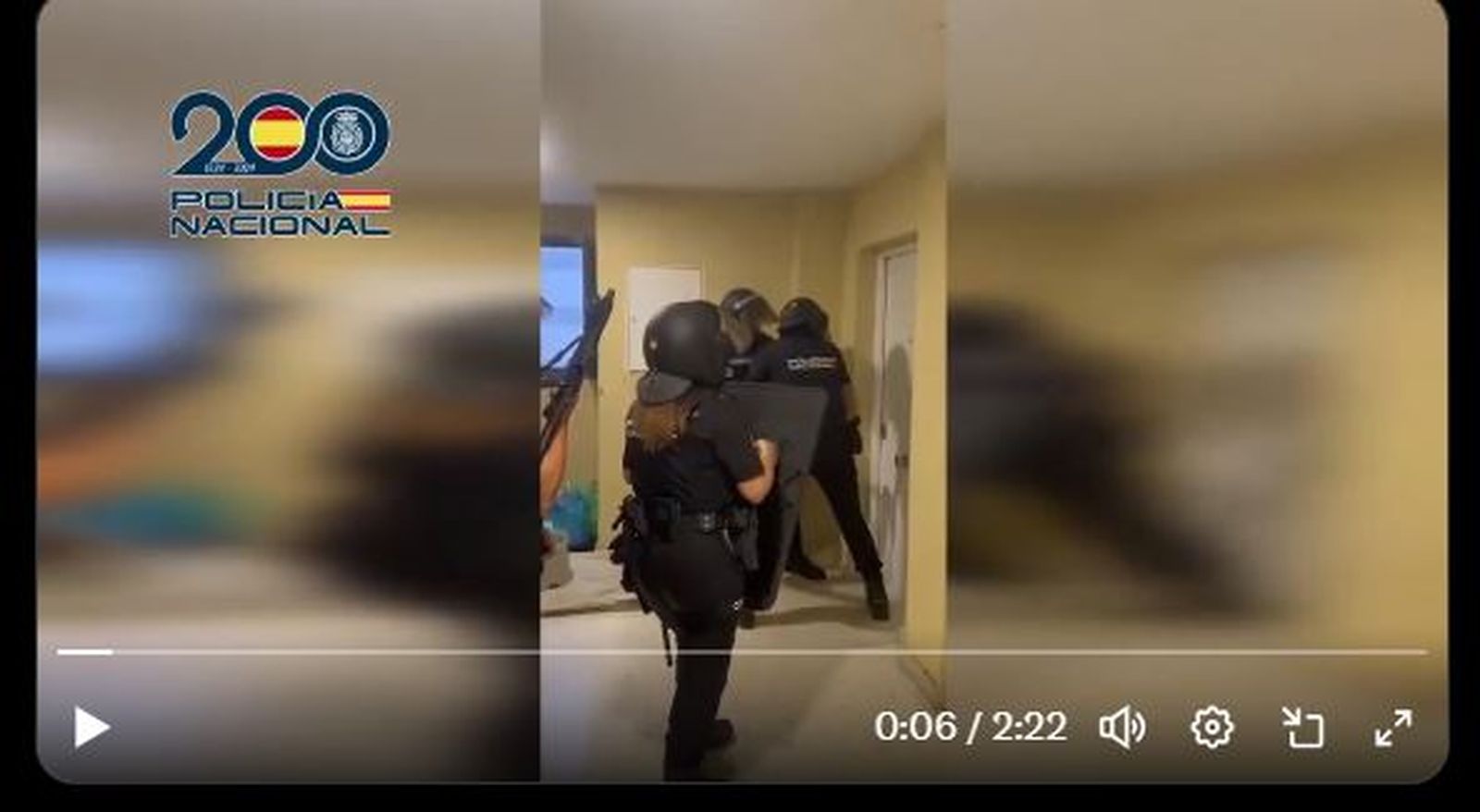 La Policía Nacional en plena operación