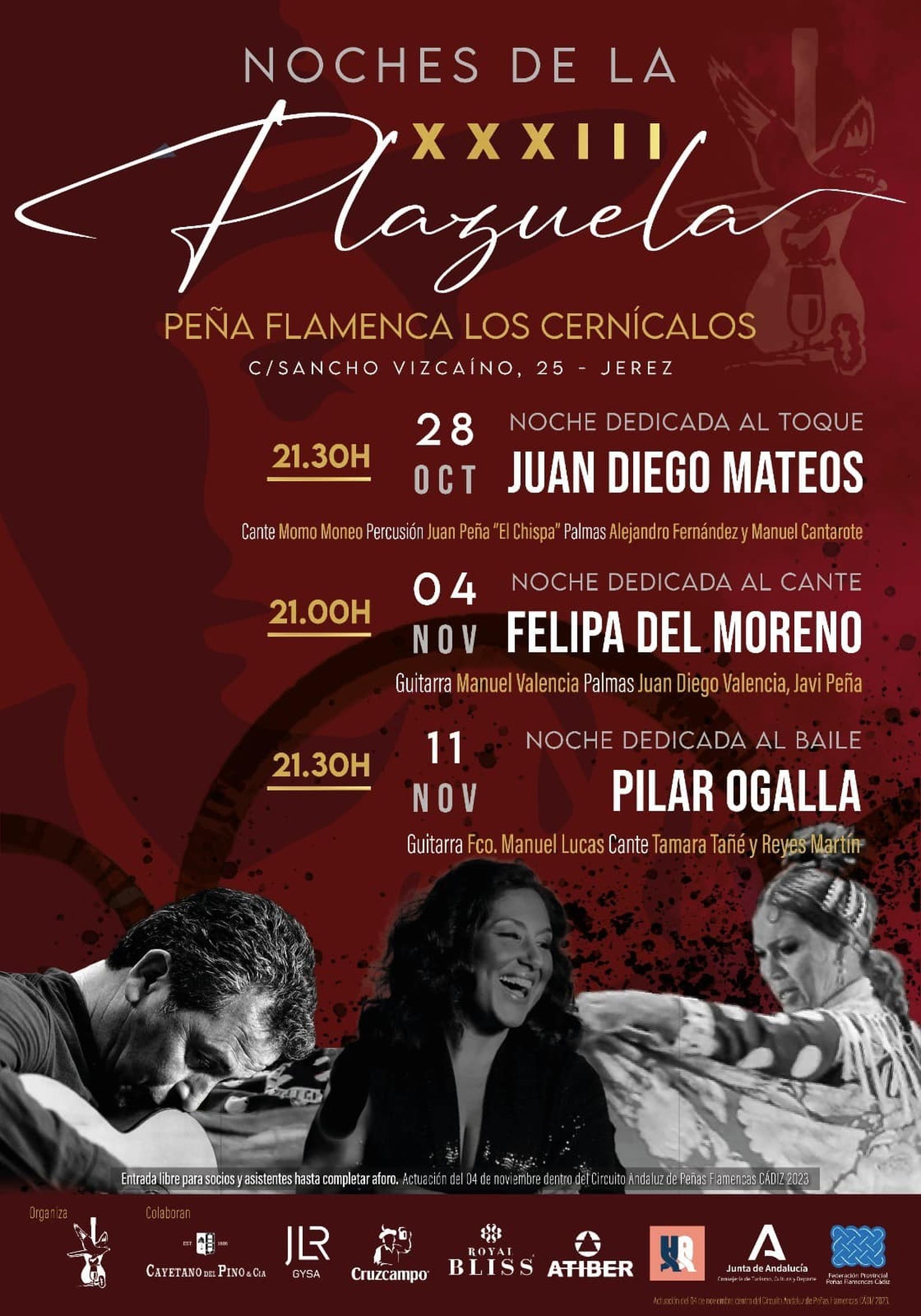 Cartel anunciador de las XXXIII Noches de la Plazuela.