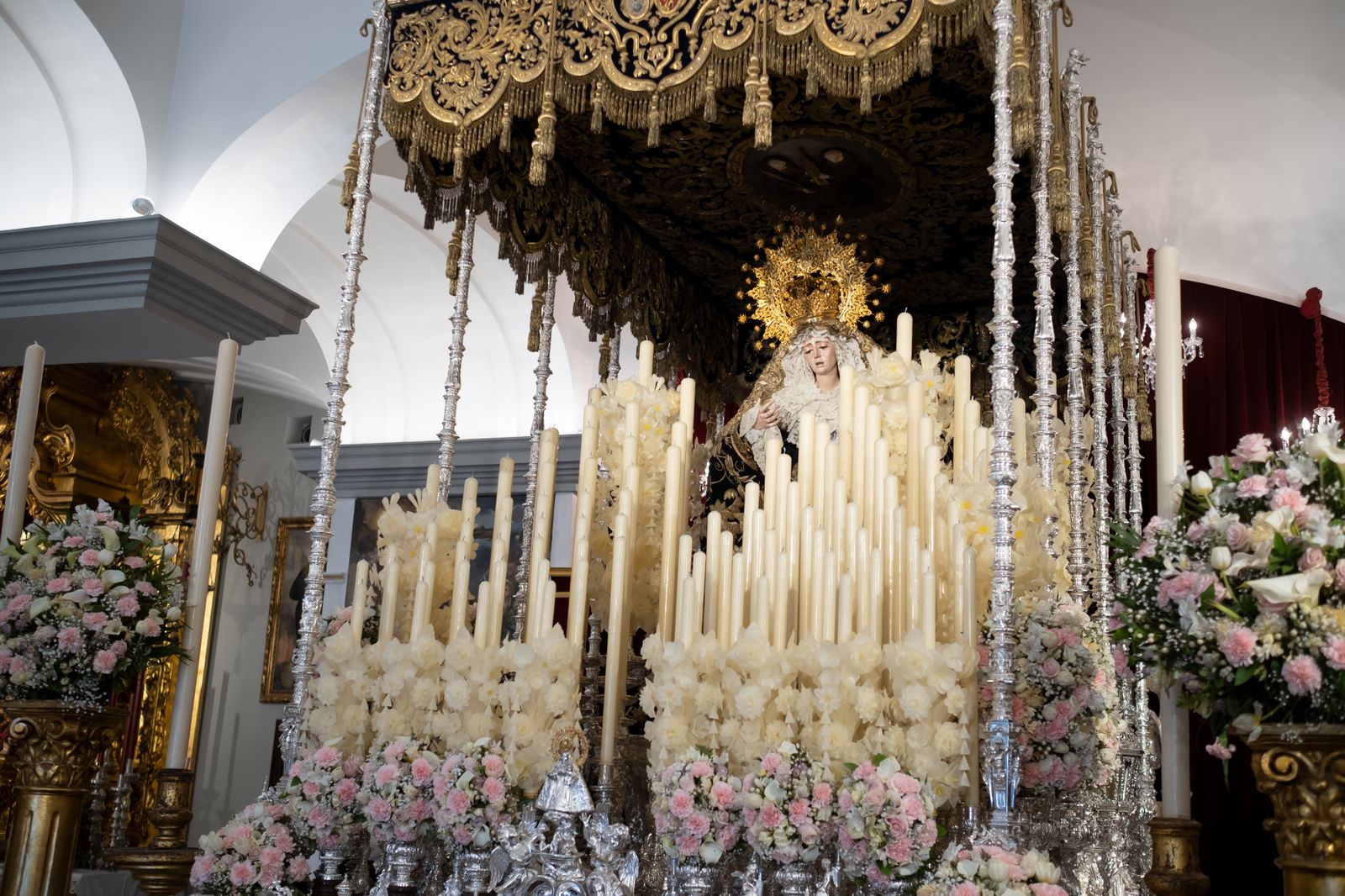 La Virgen de la Estrella en su paso de palio, en imágenes