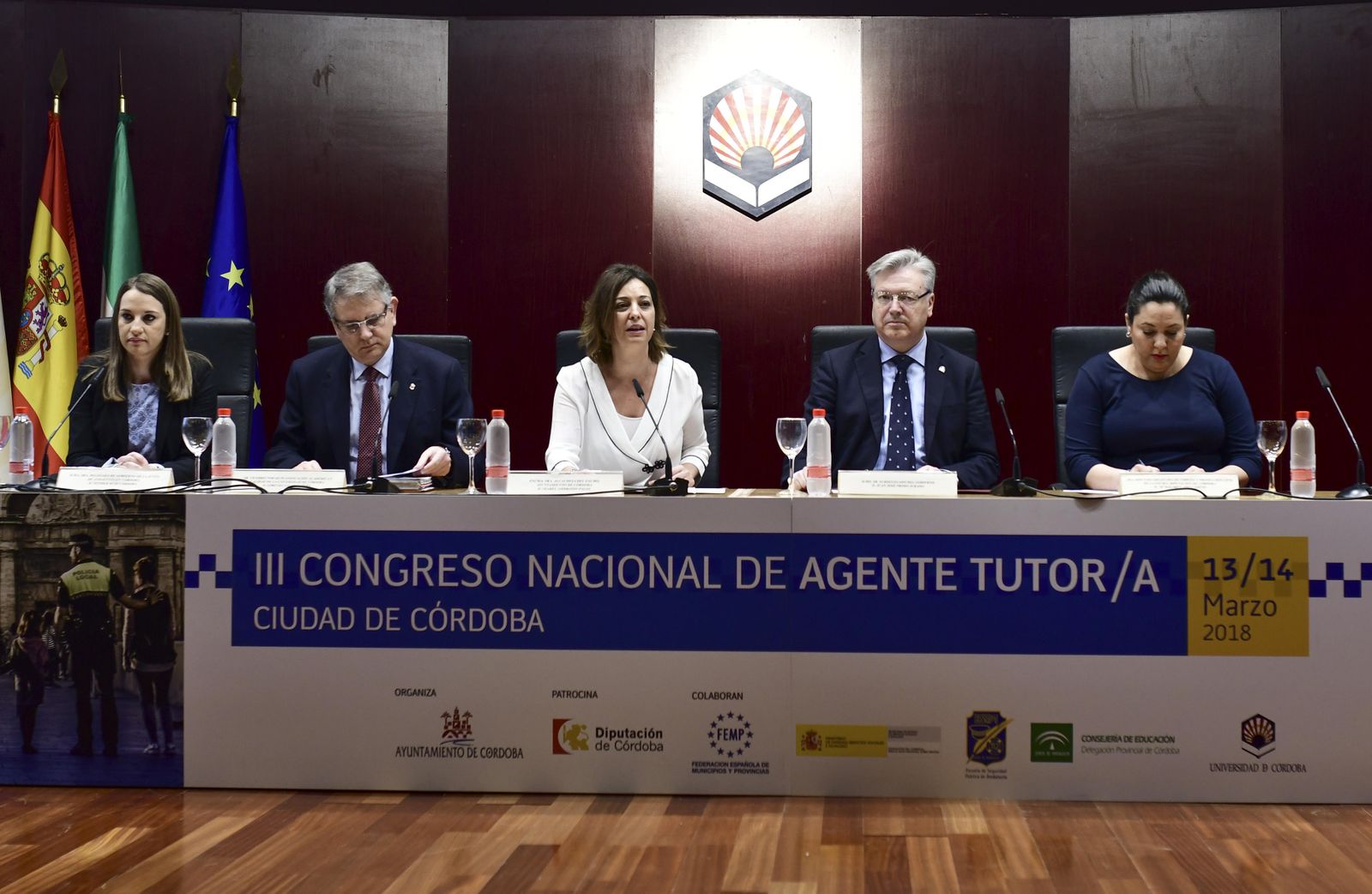 Isabel Ambrosio y Juan José Primo Jurado, en la inauguración del encuentro en el Rectorado.