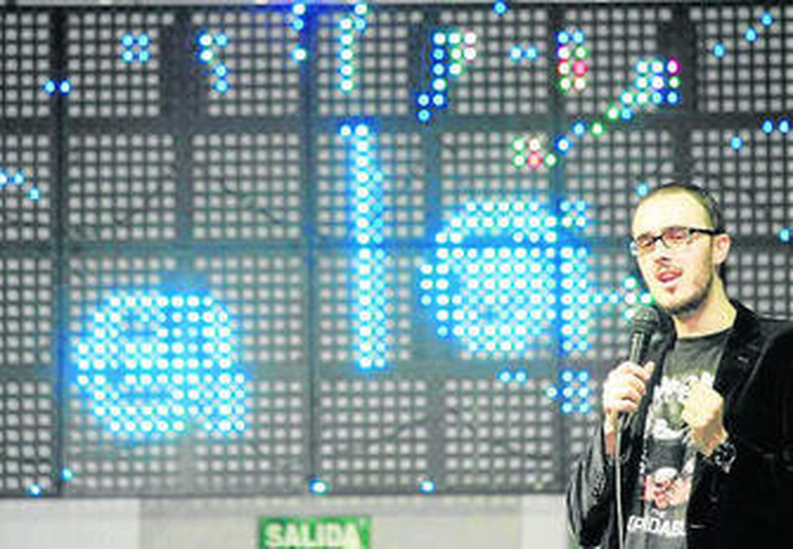 Arjona, durante la gala benéfica del humor, el miércoles.