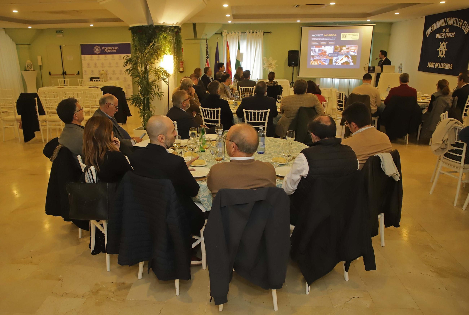 Fotos del almuerzo del Propeller Club de Algeciras con Francisco González Pérez, Delegado Especial del Estado en el Consorcio de la Zona Franca de Cádiz