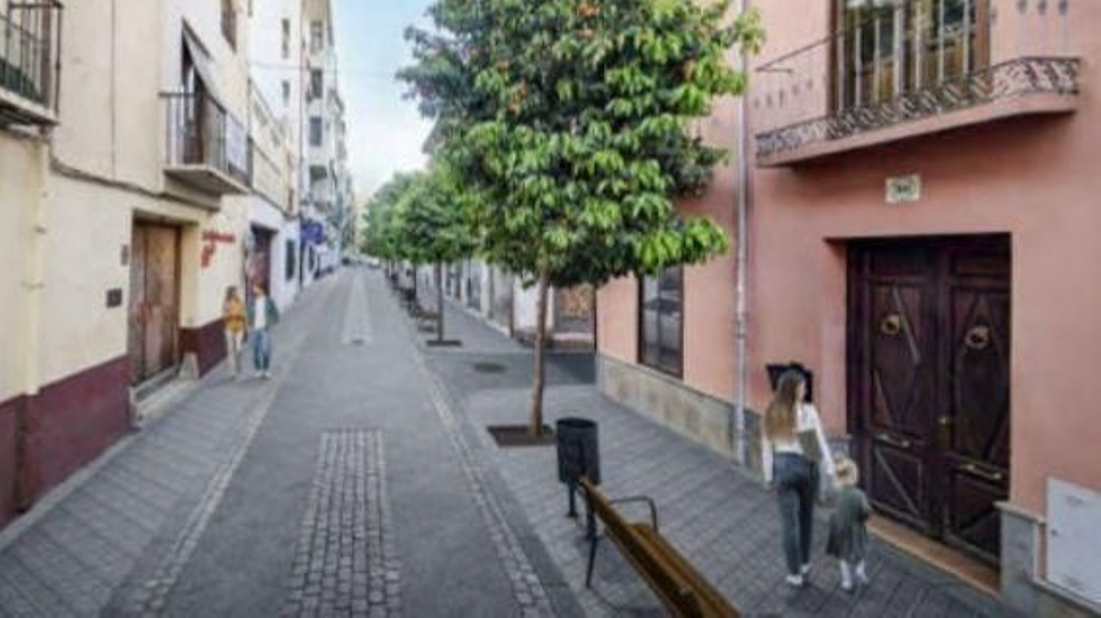 Recreación de la futura calle Santiago en el Realejo